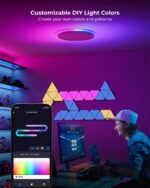 Matane Smart LED Ceiling Light WiFi, 12IN RGB Flush Mount Light Fixture, DIY Colors, Compatible with Alexa Google Home, 3000K-6500K Ceiling Lights for Bedroom, Living Room, White - Image 3