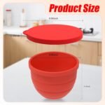 Foldable Silicone Liners for 5 Qt KitchenAid Tilt-Head Stand Mixer(Only), Odourless,Thicker, Cold/Heat-Resistant & Non-Stick, Easy Clean, Set of 3 with Lids, 1Splash-proof Bowl Lid - Image 5