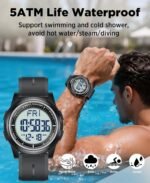 Beeasy Digital Watch Waterproof with Stopwatch Alarm Countdown Dual Time, Ultra-Thin Super Wide-Angle Display Digital Wrist Watches for Men Women - Image 3