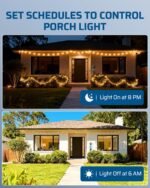 DEWENWILS Wi-Fi Matter Smart Dimmer Plug, Outdoor Dimmer for String Lights, Works with Alexa, Google Home, SmartThings, 100FT Remote, for 150W Dimmable LED/300W Tungsten Bulbs - Image 6
