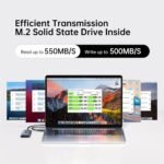 SSK 512GB SSD External Hard Drive, Portable SSD Up to 550MB/s Fast Solid State Drives External, USB 3.2 Gen2 for iPhone 15/16 Pro, Win, Mac, Android with LED Light, Trim, Smart Supported - Image 3