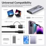 SSK 512GB SSD External Hard Drive, Portable SSD Up to 550MB/s Fast Solid State Drives External, USB 3.2 Gen2 for iPhone 15/16 Pro, Win, Mac, Android with LED Light, Trim, Smart Supported - Image 4