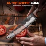 8 Inch Damascus Chef Knife, 67-Layer High Carbon Steel Kitchen Knife Sharp Japanese Chef Knives Full Tang, Professional Kitchen Knives with Wooden Ergonomic Handle - Image 5