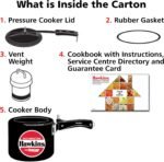 Hawkins Instaa Pressure Cooker, Induction Inner Lid Cooker, Tall Body Hard Anodised Cooker, Best Black Cooker, Black IIH3T 3 Litre - Image 9