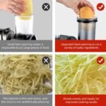 5 In 1 Electric vegetable slicer，300W Electric Cheese Grater Salad Shooter, One-Touch Easy Control, Electric Grater for Vegetables, Cheeses and NutsFor Home Kitchen - Image 3