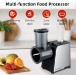 5 In 1 Electric vegetable slicer，300W Electric Cheese Grater Salad Shooter, One-Touch Easy Control, Electric Grater for Vegetables, Cheeses and NutsFor Home Kitchen - Image 5