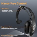 Conambo Trucker Bluetooth Headset (JBT600) with Tri-Mic Noise Cancelling, CVC 8.0, Mute Button, 60Hrs Battery Life – Wireless Headset for Truck Drivers, Cell Phones & Office Use - Image 6
