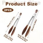 Wooden Tongs For Cooking,Walnut Wooden Kitchen Tongs For Salad Tossing And Serving Food,Smooth Locking & Hanging Cooking Utensils Set,11.82'',15.35''(2 Pcs) - Image 3