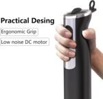 immersion blender, corded electric stick mixer, 1000W dual-speed motor, 12 adjustable speeds, comes with a measuring cup, suitable for baby food, purees, and soups - Image 6