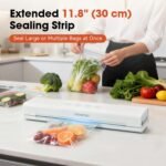 Vacuum Sealer Machine for Food, 4-in-1 Functions with 20 Vacuum Bags (20x30cm) - Dry & Wet Modes, Quick Sealing for Freshness & Storage, Compact Design for Home Kitchen Use - Image 3