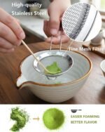 Matcha Whisk Set,Matcha Set,Matcha Kit,Matcha Bowl with Spout,Scoop,Sifter,Bamboo Whisk,Chasen Holder,Unique Gifts for Women Mom her Grifend,Gifts for Christmas, Birthday - Image 4