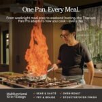 Our Place Mini Titanium Always Pan Pro | 8.5" PFAS-Free Nonstick Frying Pan with Spatula | Chef-Grade Tri-Ply Stainless Steel & Aluminum Build | Induction & Oven-Safe up to 1000°F | Chrome - Image 5
