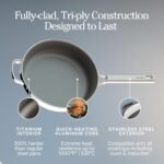 Our Place Mini Titanium Always Pan Pro | 8.5" PFAS-Free Nonstick Frying Pan with Spatula | Chef-Grade Tri-Ply Stainless Steel & Aluminum Build | Induction & Oven-Safe up to 1000°F | Chrome - Image 6
