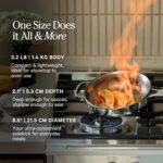 Our Place Mini Titanium Always Pan Pro | 8.5" PFAS-Free Nonstick Frying Pan with Spatula | Chef-Grade Tri-Ply Stainless Steel & Aluminum Build | Induction & Oven-Safe up to 1000°F | Chrome - Image 7