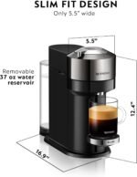 Breville Nespresso BNV540DCR Vertuo Next Espresso Machine, Dark Chrome with Nespresso Capsules VertuoLine, Medium and Dark Roast Coffee, Variety Pack, 10 Count (Pack of 3) - Image 3