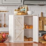 Corner Bread Box for Kitchen Counter Double Layer Bamboo Bread Storage Container Large Capacity Bread Storage Bin Farmhouse Breadbox Organizer - Image 4