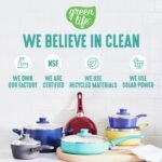 GreenLife 8 Piece Nonstick Cookware Set, Non-Toxic PFAS-Free Ceramic Pots & Pans, Dishwasher & Oven Safe, Frying, Sauce, Stock Pot, Glass Lids, Stay-Cool Handles, Wobble Free, Turquoise - Image 5