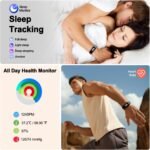 Fitness Tracker with Step/Distance/Calories Counter, Activity Tracker with Heart Rate Monitor, Slim Style Watch IP68 Waterproof, Sleep Monitor Tracker, Pedometer Watch for Women Men - Image 4