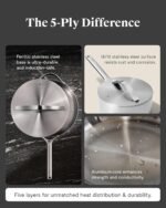 Caraway Stainless Steel Sauce Pan (3 Qt) - 5-Ply Stainless Steel - Oven Safe & Stovetop Agnostic - Non Toxic, PTFE & PFOA Free - Image 5