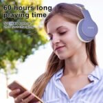 JOMILIN B9 Wireless Headphones Over-Ear, 60 Hours Playtime Lightweight Folding Hi-fi Stereo Bass Bluetooth Headset with Mic, Volume Control Headphones for iPad/Travel/Tablet/PC (Purple) - Image 4