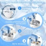 Ice Cream Maker Attachment for KitchenAid Stand Mixers, 2 Quart Ice Cream & Sorbet Gelato Maker Attachment - Fits 4.5QT and Larger KitchenAid Stand Mixers by GVODE - Image 5