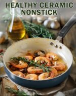 Cook N Home Pots and Pans Set Nonstick, 10-Piece Ceramic Kitchen Cookware Sets, Nonstick Cooking Set with Saucepans, Frying Pans, Dutch Oven Pot with Lids, Blue - Image 6