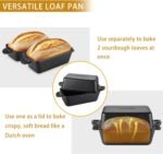 Cast Iron Loaf Pan with Lid 9x5 Inch - Bread Baking Pans for Homemade Bread, 2 Piece Set - Image 3