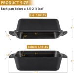 Cast Iron Loaf Pan with Lid 9x5 Inch - Bread Baking Pans for Homemade Bread, 2 Piece Set - Image 5