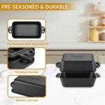 Cast Iron Loaf Pan with Lid 9x5 Inch - Bread Baking Pans for Homemade Bread, 2 Piece Set - Image 6