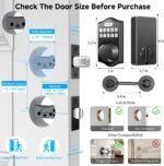 keyless Entry Door Lock deadbolt with Handle Set- Front Door Fingerprint Smart Locks with 2 Lever Handles-Keypad Code Deadbolt -App Control,Auto Lock,Easy to Install - Image 5