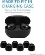 Comply TrueGrip | Premium Memory Foam Replacement Earbud Tips for Sony True Wireless Earbuds | Enhanced Comfort, Secure Fit, Superior Noise Isolation, Cleaning Tool | Black, Medium (3 Pairs) - Image 6