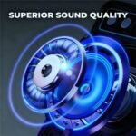 Karaoke Machine, Portable Bluetooth Karaoke Speaker with 2 Wireless Microphones, PA System for Adults Kids with LED Lights & Echo Adjustment, Supports TWS/TF/USB/AUX for Home Party - Image 3