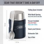 THERMOS Stainless King Vacuum-Insulated Food Jar with Spoon, 16 Ounce, Midnight Blue - Image 3