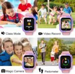wonlex Upgraded Smart Watches with Whatsapp Calling, 4G Kids Smartwatches GPS Tracker Body Temperature Message SOS Camera for Boys Girls Aged 6-15 - Image 6