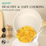 GiPP 21Psc Pots and Pans Set Non Stick White Granite Kitchen Cookware Sets Nonstick Induction Cookware Non-toxic Cooking Pan Set with Silicone Utensils, PFOS and PFOA Free - Image 4