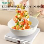 GiPP 21Psc Pots and Pans Set Non Stick White Granite Kitchen Cookware Sets Nonstick Induction Cookware Non-toxic Cooking Pan Set with Silicone Utensils, PFOS and PFOA Free - Image 5