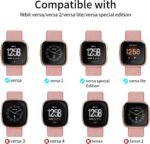 8 Pack Elastic Bands Compatible With Fitbit Versa 2/Lite/SE for Women Men, Adjustable Stretchy Nylon Braided Strap Solo Loop Sport Replacement Wristband for Smart Watch - Image 3