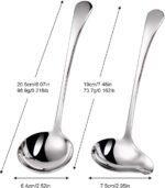1-Piece Sauce Ladle and 1-Piece Gravy Ladle, 18/10 Stainless Steel, Dishwasher Safe(Silver) - Image 3