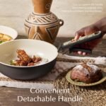 CAROTE 21-Piece Ceramic Cookware Set, Nonstick Pots and Pans Set with Detachable Handle, Non-Toxic Kitchen Cooking Set, Induction Compatible, Dishwasher & Oven Safe, Charcoal - Image 5