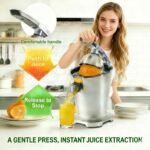 Simple Deluxe Electric Citrus Juicer Squeezer, One-Touch Operation Orange Juicer Machine, High Juice Yield, Suitable for Oranges, Limes, Grapefruits, Lemons, Easy to Clean, Silver - Image 3