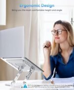 Adjustable Foldable Laptop Stand, Portable Ergonomic Computer Stand for Laptop, Compatible with 10 to 15.6 Inches Notebook Computers - Image 3