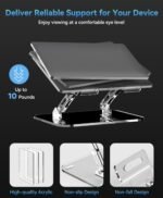 Adjustable Foldable Laptop Stand, Portable Ergonomic Computer Stand for Laptop, Compatible with 10 to 15.6 Inches Notebook Computers - Image 5