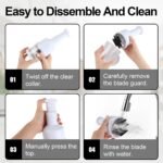 Food Chopper, Vegetable Chopper Manual Hand, Handheld Onion Garlic Nut Chopper for Vegetables Salad Fruit Ginger Carrot, Easy to Use, Dishwasher Safe, White, Easy to Clean - Image 5
