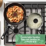 T-fal Initiatives Nonstick Cookware Set 18 Piece, Oven Broiler Safe 350F, Kitchen Cooking Set w/Fry Pans, Saucepans, Saute Pan, Dutch Oven, Griddle, Pots and Pans, Home, Dishwasher Safe, Red - Image 4
