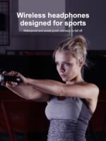 Wireless Earbuds Bluetooth 5.4 Headphones 53H Playtime Sport Earphones with LED Display,Over-Ear Buds Built in Mic in Ear Waterproof Headset for Workout Running Gaming - Black - Image 5