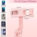 Selfie Stick Tripod with Fill Light, Phone Selfie Stick,Durable Stainless Steel Design,Bluetooth Remote Control,and Stable Three-Legged Support for Live Broadcasts,Video Shooting (Pink) - Image 3
