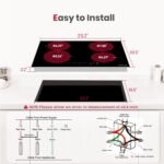GASLAND 4 Burners Induction Cooktop 24 Inch,7200W Built-in Induction Stovetop with Booster and Timer, 240V Electric Hob, 9 Power Levels, Slide Touch Control, Child Safety Lock, Hard Wire - Image 5