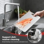 Titanium Cutting Board, 100% Pure Titanium Cutting Boards for Kitchen, Double Sided Non Toxic Cutting Board, Hygiene Durable Dishwasher Safe 13 ”× 8 ” (L) - Image 4