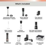 BLACK+DECKER Kitchen Wand Cordless Immersion Blender, 6 in 1 Multi Tool Set, Hand Blender with Charging Dock, Grey (BCKM1016KS01) - Image 3