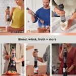 BLACK+DECKER Kitchen Wand Cordless Immersion Blender, 6 in 1 Multi Tool Set, Hand Blender with Charging Dock, Grey (BCKM1016KS01) - Image 4